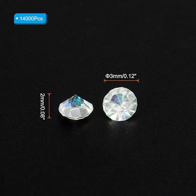 PATIKIL 14000Pcs Wedding Table Scatter Confetti Crystals 3mm Acrylic Diamonds - Image 2