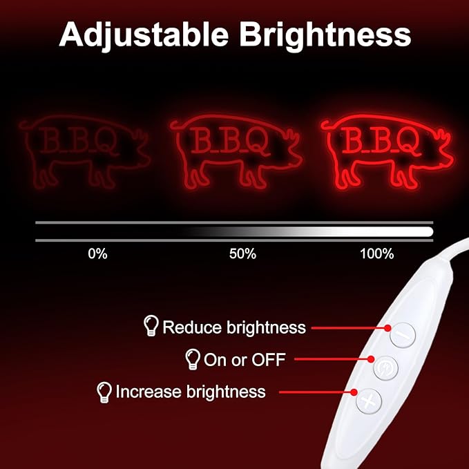 BBQ Pigs LED Neon Sign, Cute Pig LED Light - Image 4