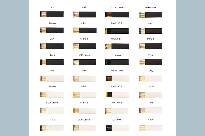 10 Boxes - Customized Matchboxes Colorful Tips - Image 6