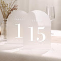 UNIQOOO Frosted Arch Wedding Table Numbers by UNIQOOO