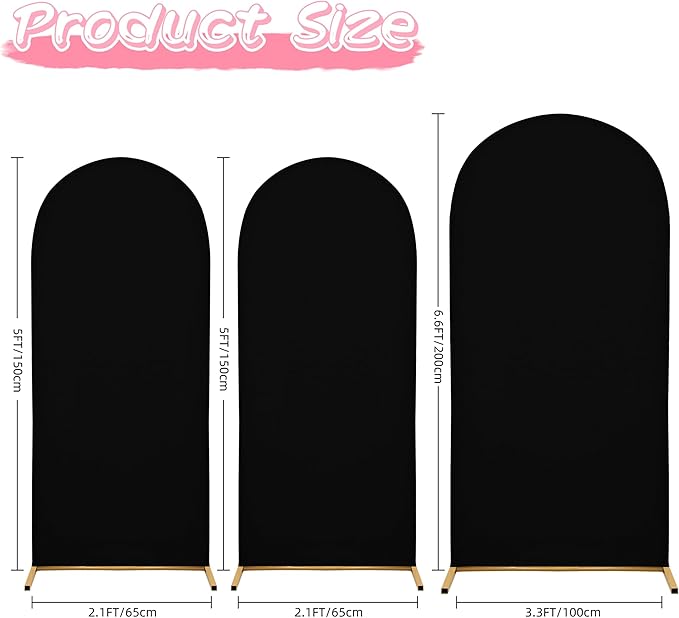 6.6FT Wedding Arch Covers Arch Backdrop Cover Arch Stand Covers Set Arch Cover - Image 5