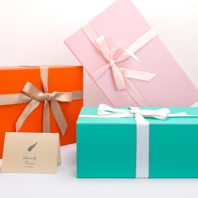 LIFELUM Green Blue Gift Box 13.85 x 8.35 x 4.45 inch, 1 Pack Big Gift Box - Image 7