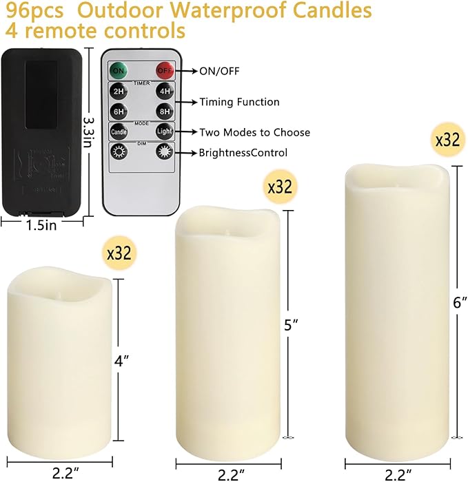 96-Pack LED Flameless Candles - Image 5