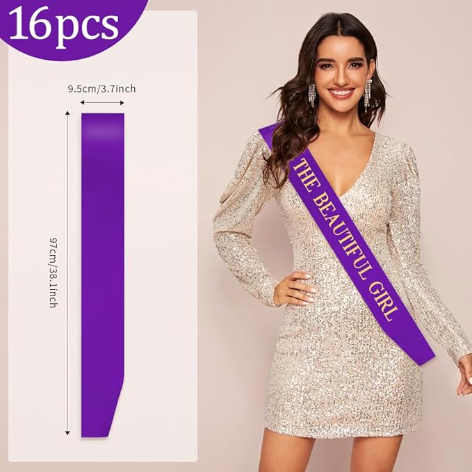 Blank Sash 16 PCS Sashes DIY Satin Sash Chair Sashes Scout Sash President Sash - Image 2