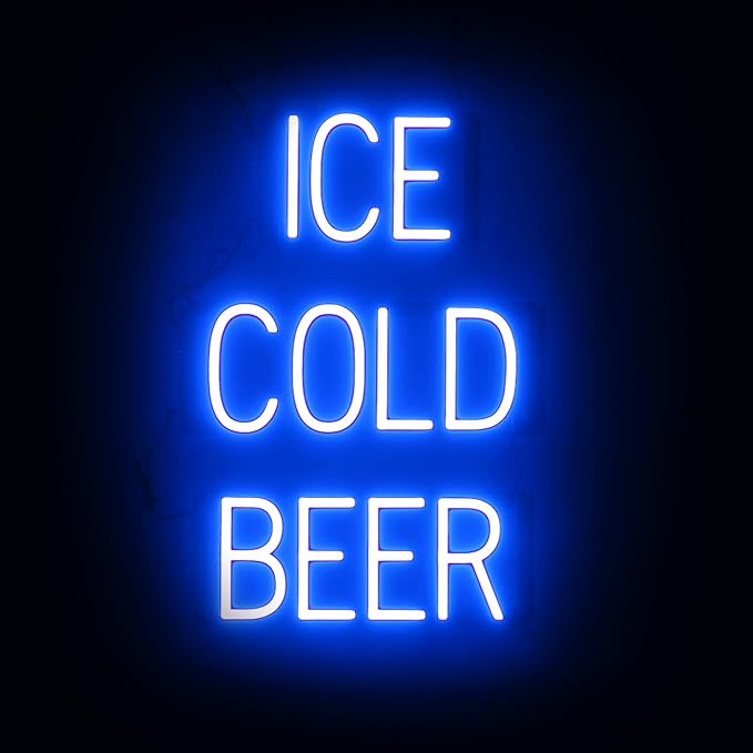 SpellBrite ICE COLD BEER Sign | Beer-Related Sign by SpellBrite