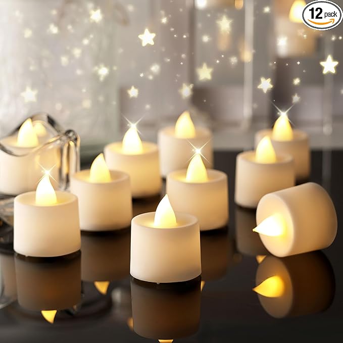 Amagic 12/24/50/100/150 Pack LED Tea Lights, Flameless Votive Candles, Battery by AMAGIC