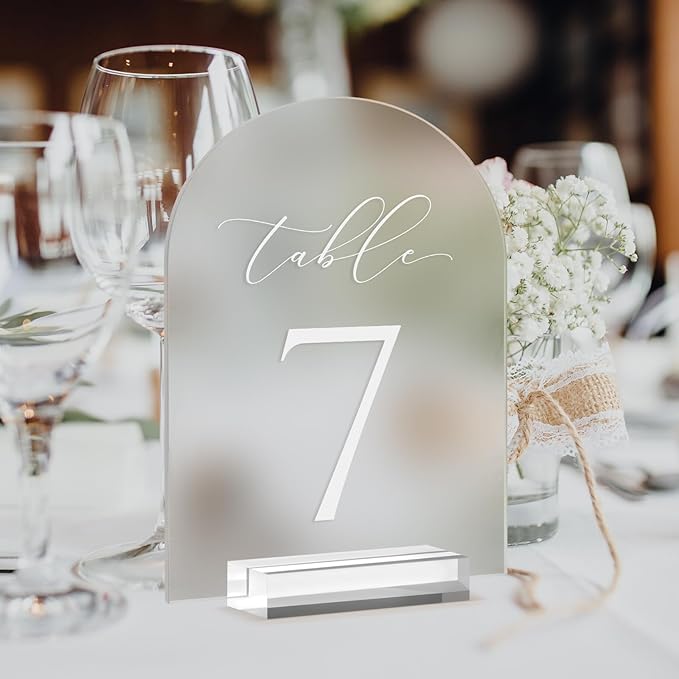 JINMURY Frosted Arch Table Numbers - Image 5