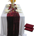 Luxurious Velvet Table Runner, 10ft Wedding Reception Decorations, 20x120inch by EHLDekol