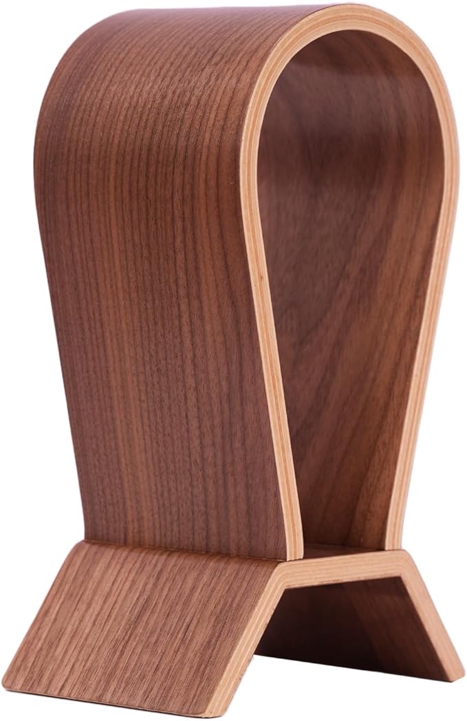 Wood Headphone Stand for Desk by ZJL