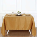 Efavormart 90" Gold Wholesale Linens Polyester Square Linen Tablecloth by efavormart