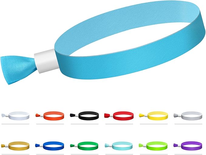 100 Pcs Cloth Event Wristbands, Event Wristbands, Colored Wrist Bands by Green-PowerAmerica