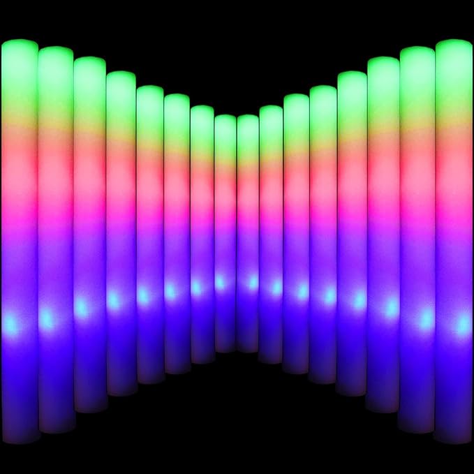 LifBetter Light Up Glow Sticks Bulk, LED Foam Sticks 112 pcs Glow in The Dark by LifBetter