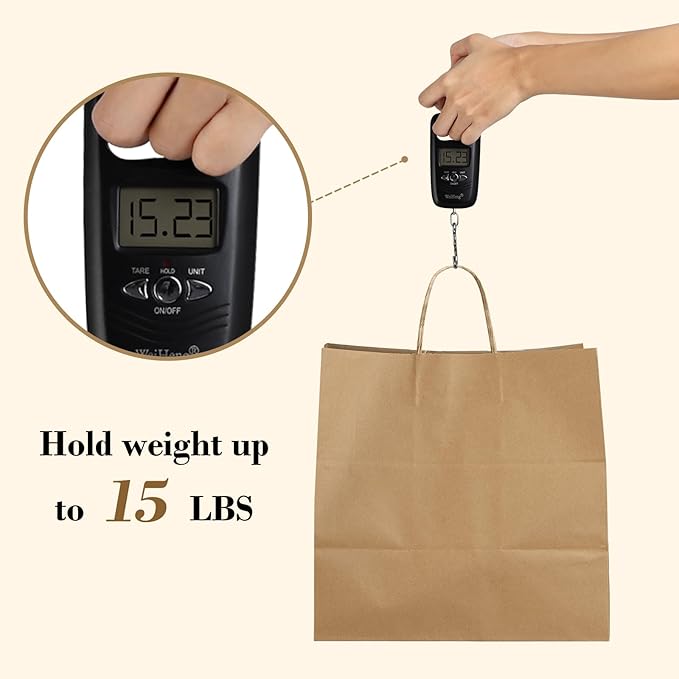 BagDream 12x7x12 Paper Bags 50Pcs Brown Paper Bags - Image 3