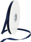 TONIFUL 3/8 Inch x 100yds Dark Blue Satin Ribbon Thin Solid Fabric Ribbon Roll by TONIFUL