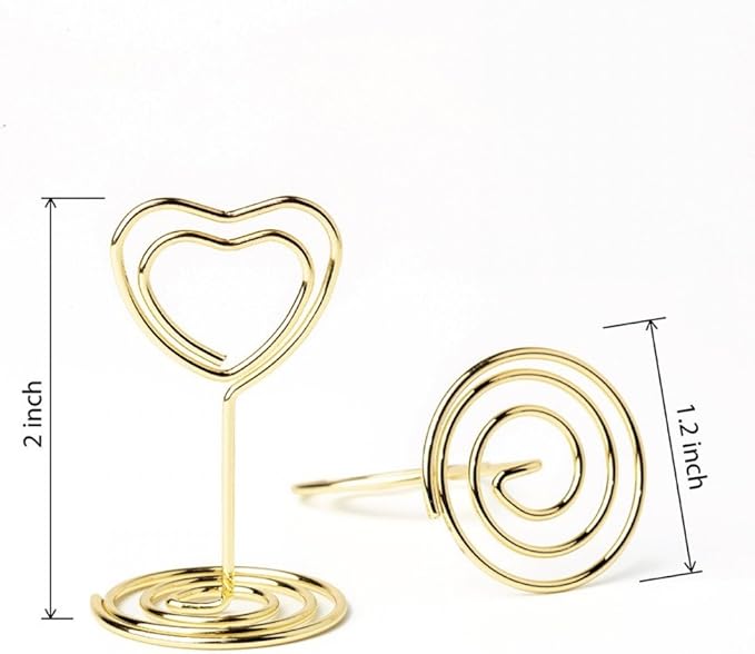 20PCS Mini Table Number Holders, Heart Shaped Place Card Holder, Premium Photo - Image 4