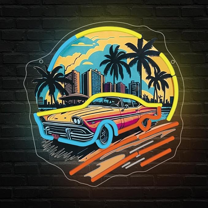 Sports Car Neon Signs for Wall Decor, Racing Car LED Signs for Bedroom - Image 3