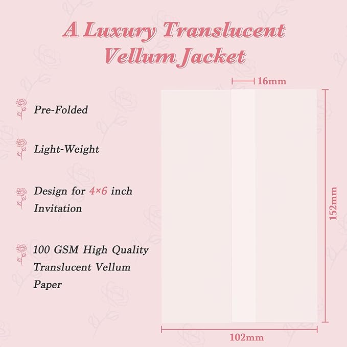 60 Pack Pre-Folded Vellum Jackets - Image 2