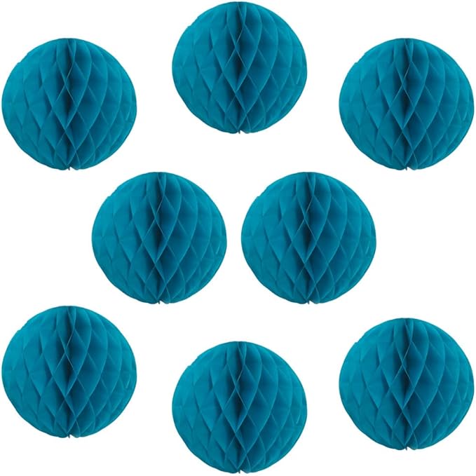 8pcs 10 inch Paper Honeycomb Balls Decorative Tissue Pom Poms Flower Art by ZGjoy