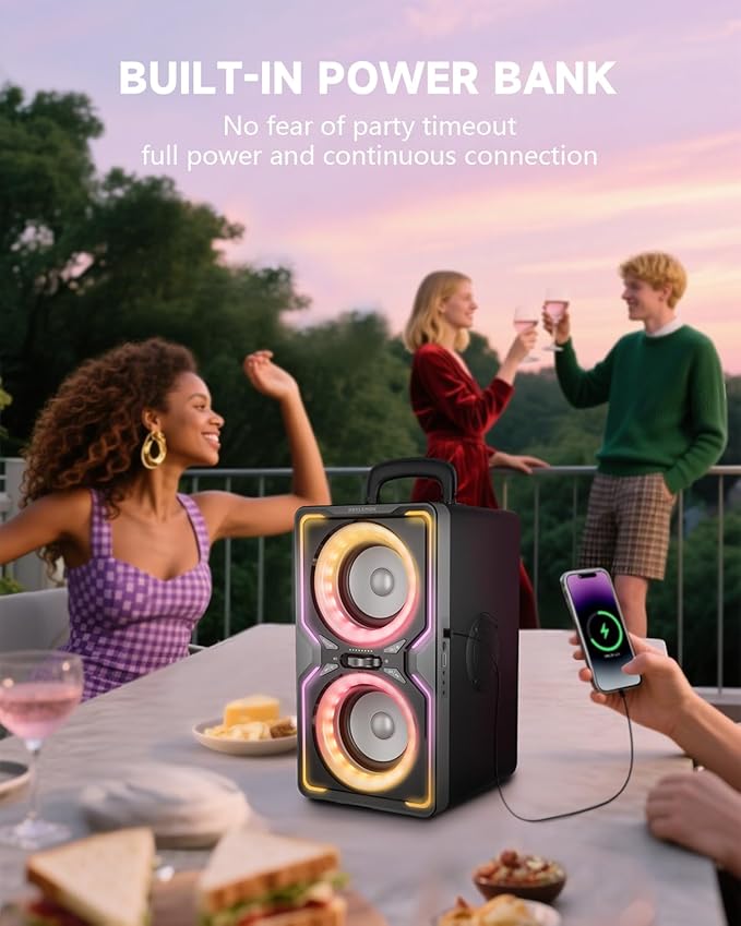 Hotlemon Large Bluetooth Speaker: 240W Peak Powerful Loud Sound - Image 9