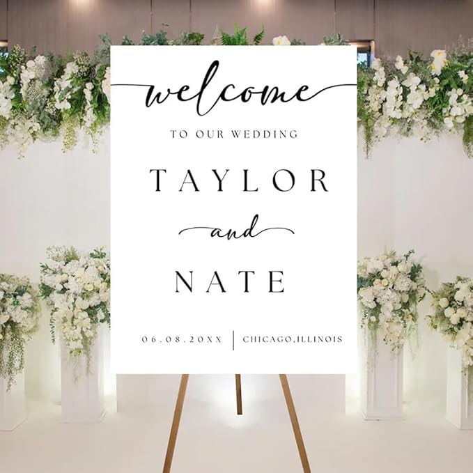 Welcome To Our Wedding Sign, Welcome Wedding Sign - Image 3