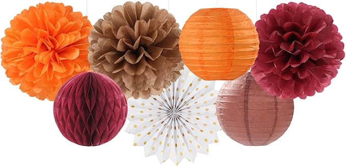 Fall Boho Baby-Shower Party-Decorations Streamers-Lanterns - Image 4