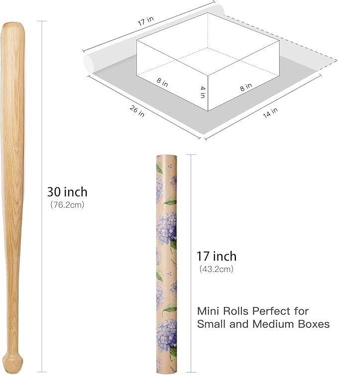 RUSPEPA Hydrangea Wrapping Paper - Image 7