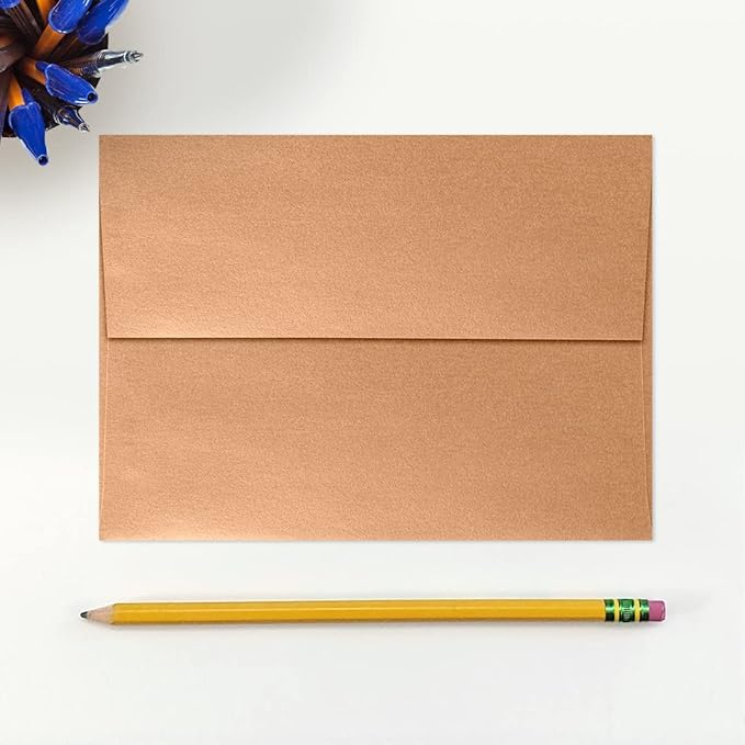 LUXPaper A7 Invitation Envelopes | Peel & Press | 5 1/4" x 7 1/4" | Copper - Image 4