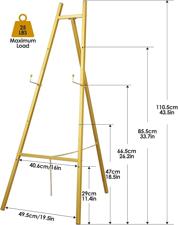 Gold Easel Stand for Wedding Signs - Image 7