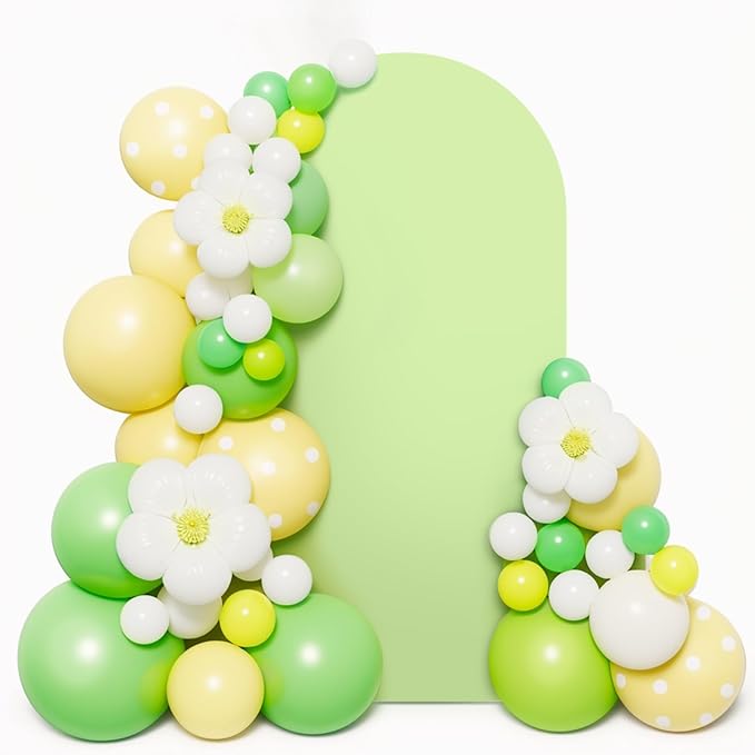LEBENGURU Upgraded 5FT Wedding Arch Cover, Round Top Chiara Stand Covers by LEBENGURU