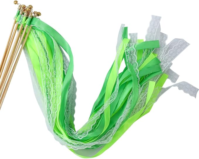 30pcs Lace Ribbon Stick Wands Christmas Birthday Party Streamers Wands Fairy - Image 3
