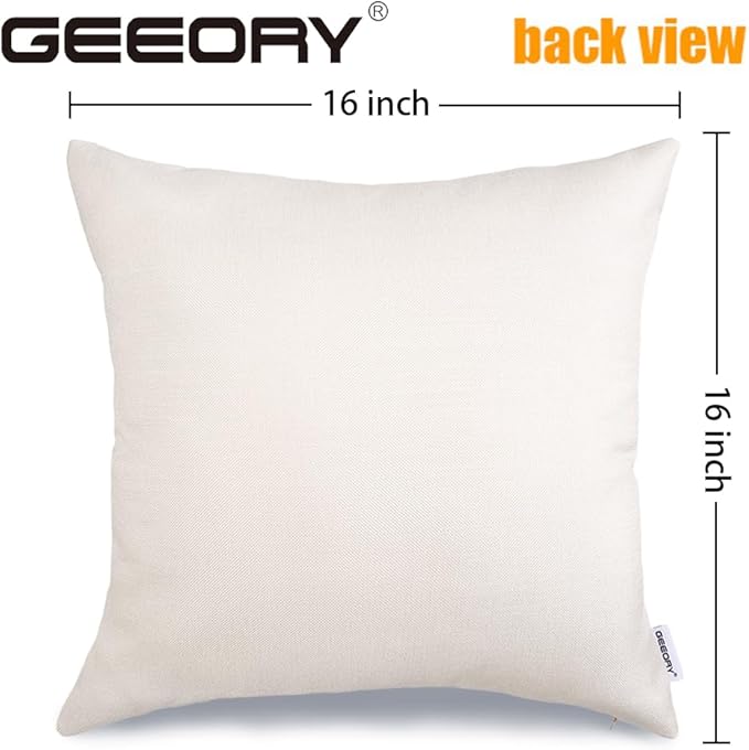 GEEORY Winter Christmas Throw Pillow Covers 16 x 16 Inch Set of 4, Xmas Trees - Image 5