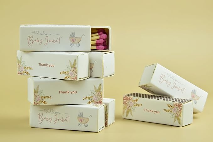 Customizable Baby Shower Matchboxes – Set of 10 – Cute Baby Design – Colorful - Image 6