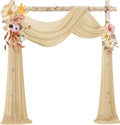 VOK Wedding Arch Draping Fabric Chiffon Fabric, 29in x 18Ft 2 Panels Sheer by VOK