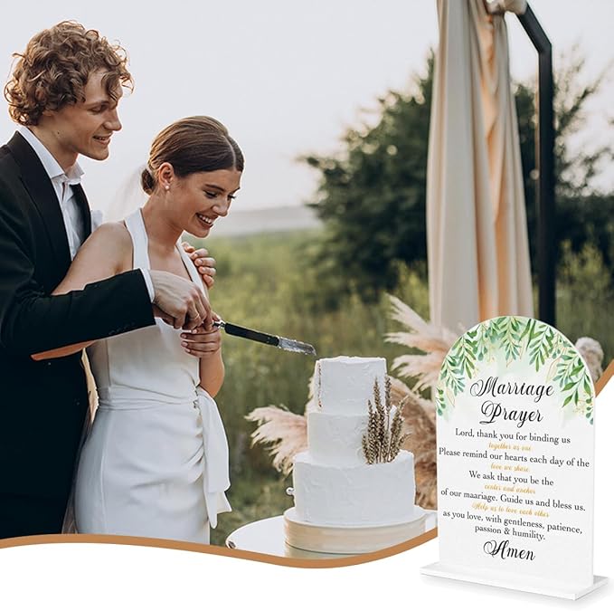 Marriage Prayer Sign, Wedding Engagement Bridal Shower Christian Religious Decor - Image 5