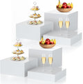 6Pcs White Buffet Risers, Acrylic Display Stand by LooksForwardtoSeeingYou