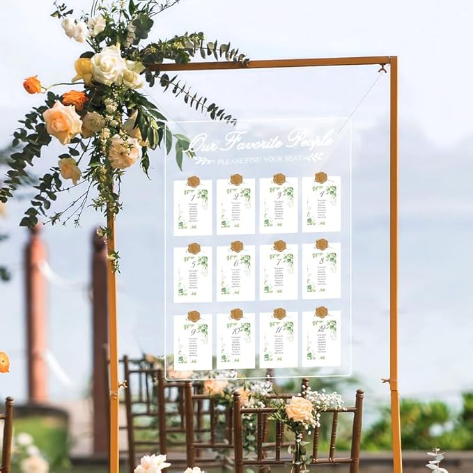 Wedding Seating Chart Board, 20x28 Inch Acrylic Seating Chart Board Hanging - Image 8