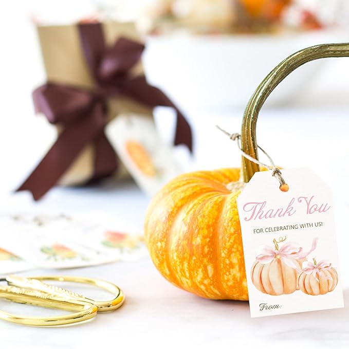 50pcs Little Pumpkin Thank You Tags - Image 5