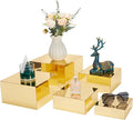 Acrylic Risers for Display 5 Pcs, Food Risers for Party Gold Cube Boxes Display by Jolboldy