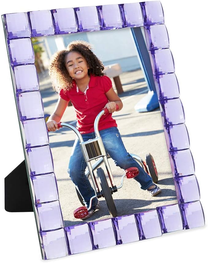 Isaac Jacobs Decorative Sparkling Light Purple Jewel Picture Frame, Photo - Image 5