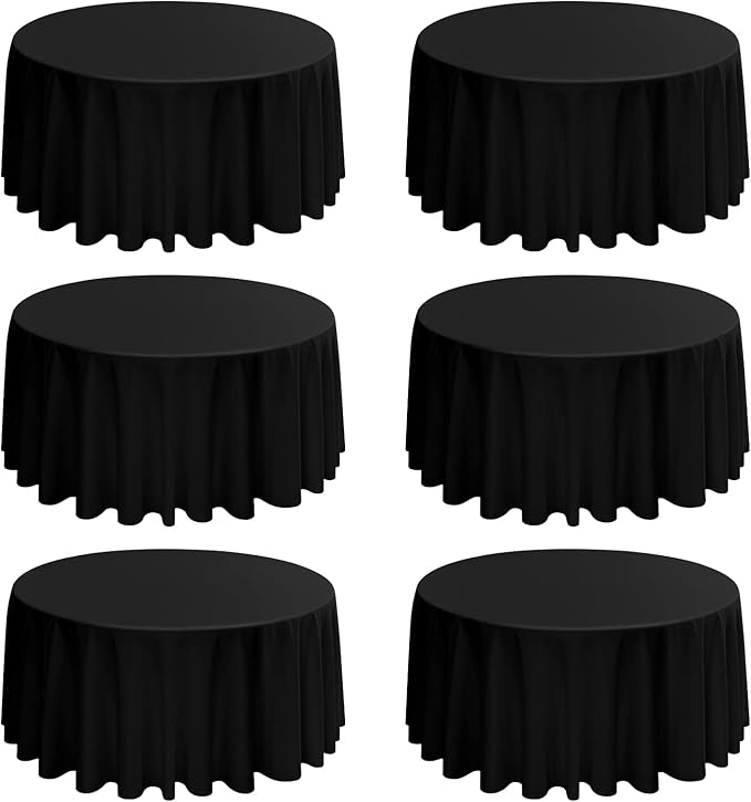 6 Pack Round Tablecloths by REWOMC