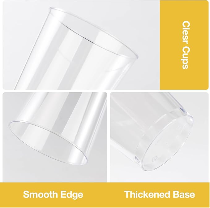 Goodluck 100PCS 10oz Clear Plastic Cups - Image 3