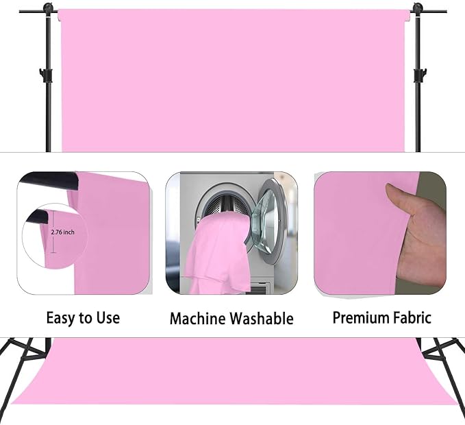 Pink Photography Backdrops for Photoshoot, Photo Booth Video Shooting Photo - Image 6