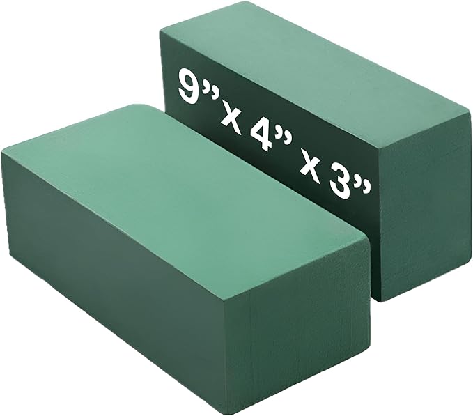 2 Pcs Floral Foam Blocks Florist Flower Foam Green Bricks Applied Dry or Wet by NoeMalu