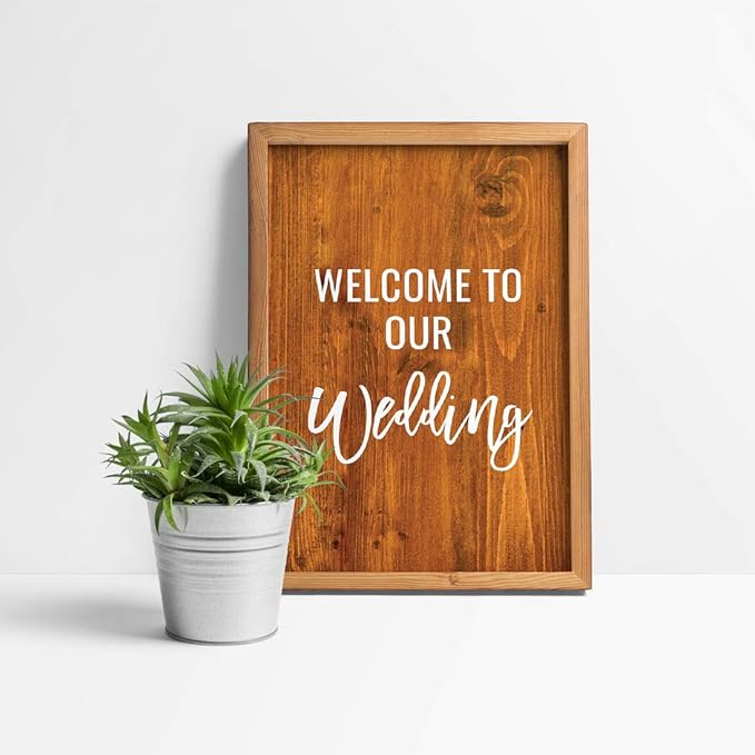 Andaz Press Extra Large Wedding Easel Board Party Sign, 12x18-inch, Rustic Barn - Image 6
