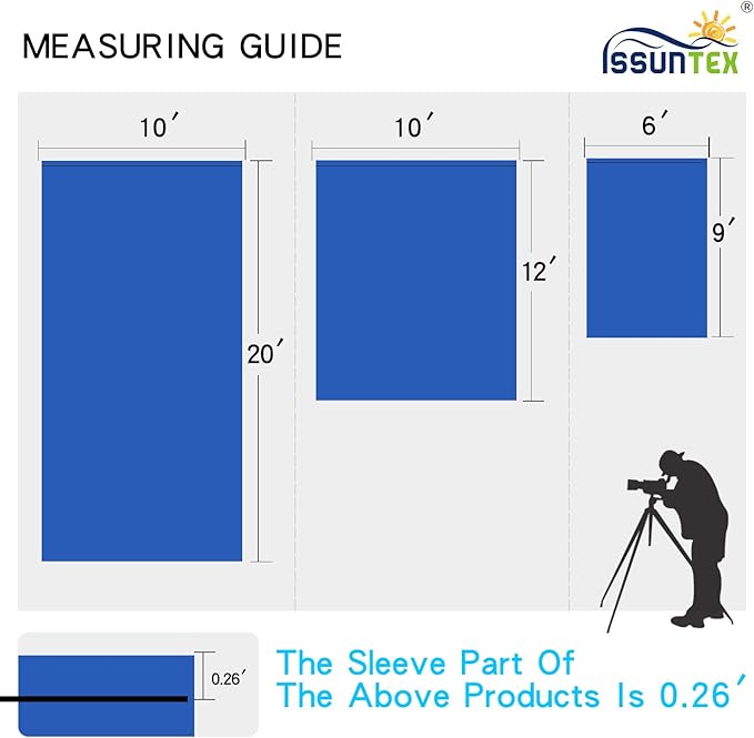 ISSUNTEX 10X20 ft Background Muslin Backdrop, Photo Studio, Collapsible High - Image 6