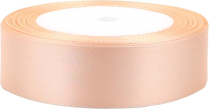 Naked pink Solid Satin Ribbon 1 Inch 25 Yards Solid Polyester Fabric Ribbon - Image 3