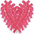 50pcs 3-1/2" Hot Pink Satin Ribbon Bows by Micomon