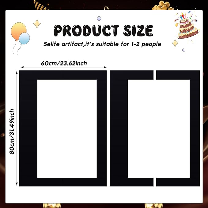 32 x 24 Inch Large Blank DIY Photo Booth Props Picture Frame Party Frame DIY - Image 2