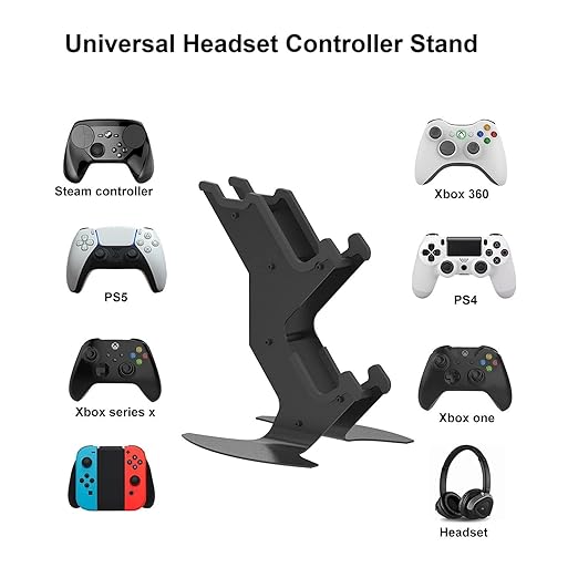 Controller Holder, Game Controller Rack Headset Stand - Image 3