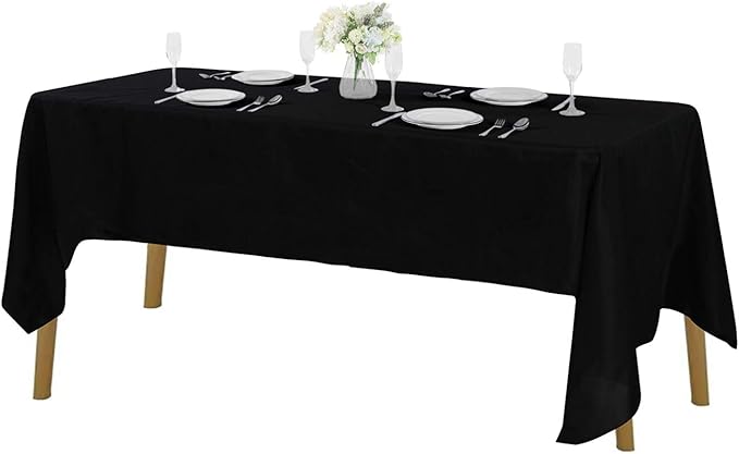 Rectangle Tablecloth 60x120 inch Washable Polyester Fabric Table Cloth by Cupuamon